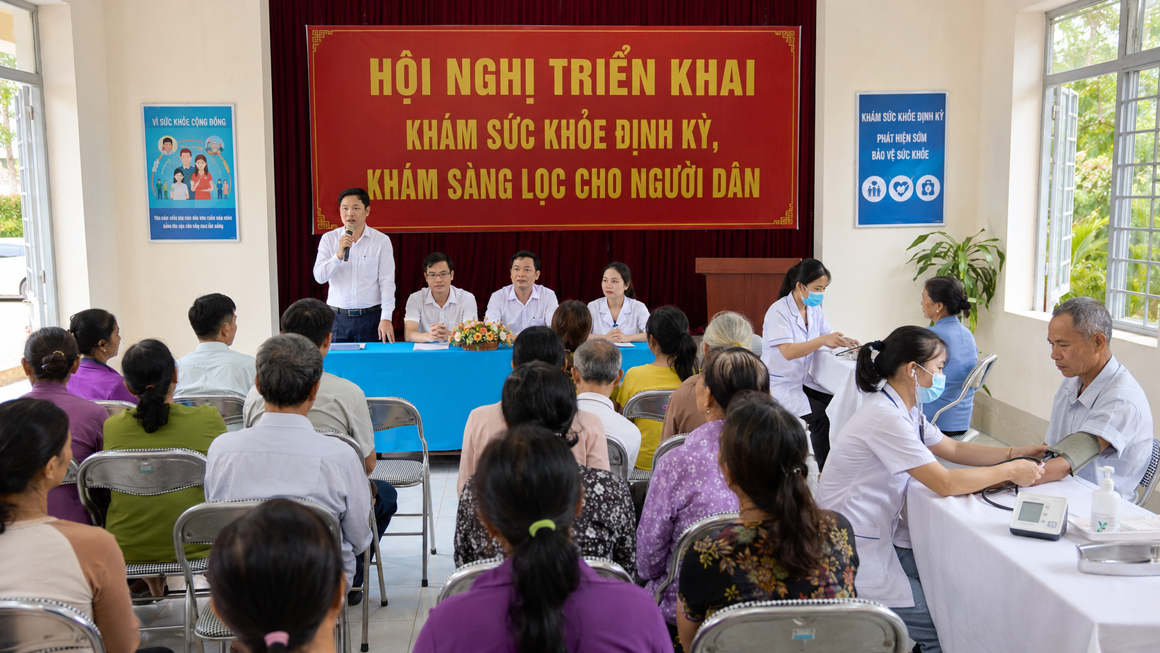 XÃ XUÂN LÃNH TỔ CHỨC HỘI NGHỊ TRIỂN KHẤI CÔNG TÁC KHÁM SỨC KHỎE ĐỊNH KỲ VÀ KHÁM SÀNG LỌC CHO NGƯỜI DÂN NĂM 2026